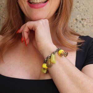 vintage 70s charm bracelet